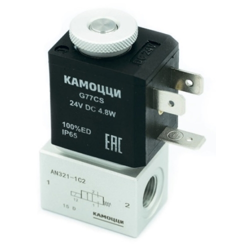 Распределитель с электромагнитным управлением Camozzi AN321-1C2