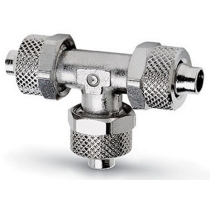 Тройник с накидной гайкой Camozzi 1410 6/4-1/8