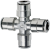 Фитинг крестообразный Camozzi 6600-4