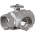 Кран шаровой 3-ходовой полнопроходной Camozzi 153 V153N203