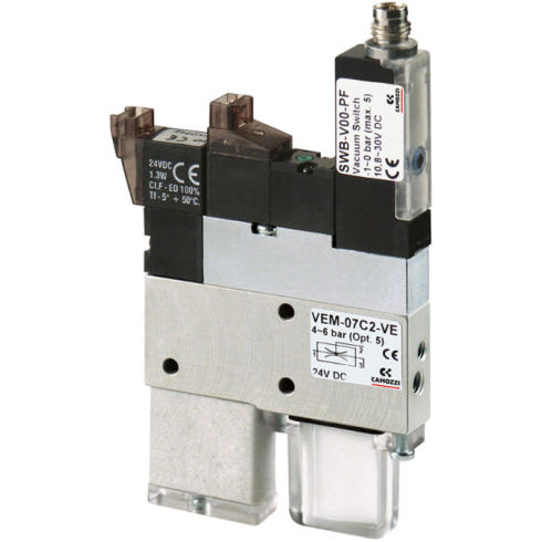Компактный вакуумный эжектор Camozzi VEM-05A2-VE