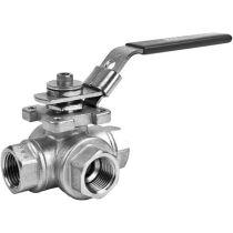 Кран шаровой 3-ходовой Camozzi 3WAYT-316-PP-015-220VAC
