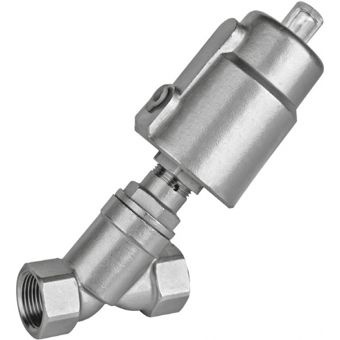 Угловой пневматический клапан Camozzi JF100-90-1-65-WF-SS316-LB