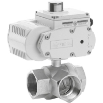 Кран шаровой 3-ходовой полнопроходной Camozzi 153 HQ153H008-220VAC/24VDC