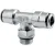 Тройник цанговый с резьбой Camozzi 6432-8-1/8