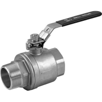 Кран шаровой резьбовой из нержавеющей стали Camozzi V2NF-316-PP-025