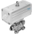 Шаровой кран с приводом Festo VZBA-1-WW-63-T-22-F0405-V4V4T-PP30-R-90-C Ру63 Ду25 (PN63 DN25)