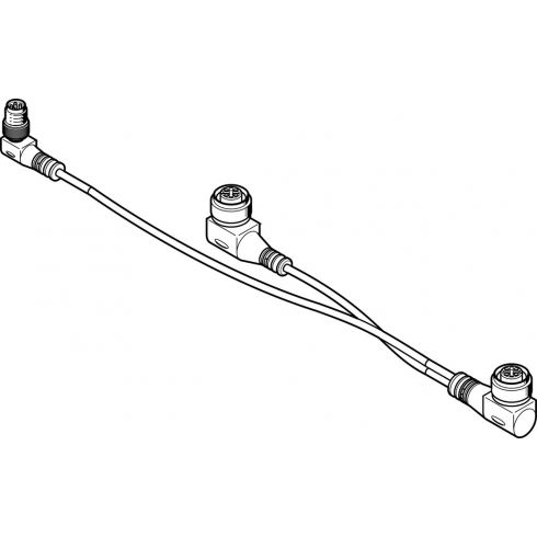 Соединительный кабель Festo NEDV-L2R1-V7-M12W3-K-0.1L1-N-M8W4-0.2R1