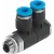 Тройник цанговый с резьбой поворотный Festo QSLV2-G1/4-8