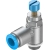 Дроссель с обратным клапаном Festo GRLA-1/4-QS-10-RS-D