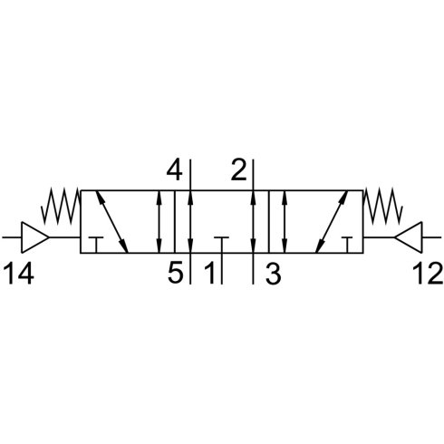 Распределитель с пневматическим управлением Naval Pneumatics VUWS-L25-P53E-M-G14