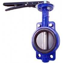 Затвор дисковый поворотный межфланцевый стальной PTFE Фобос ФБ99-000-150 000 PTFE Ру16 Ду150 (PN16 DN150)