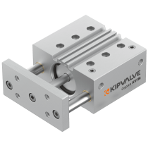 Пневмоцилиндр с направляющими KIPVALVE KVFM-25-40-DA-P-GF