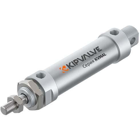 Круглый пневмоцилиндр KIPVALVE KVMAL-16-120-DA-P