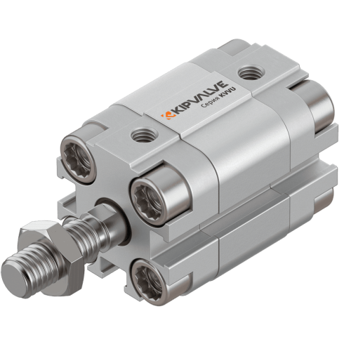Компактный пневмоцилиндр KIPVALVE KVVU-80-100-DA-P