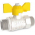 Кран шаровой латунный резьбовой для газа LD Pride 47.15. GAS Ру40 Ду15 (PN40 DN15) бабочка, штуцер-штуцер