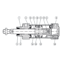 Набор уплотнений NBR для цилиндров ISO 15552 40 мм Metalwork  0090400502