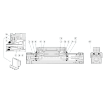 Комплект колодок для бесштокового цилиндра Metalwork  0090255060