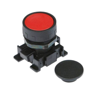 Кнопка утопленная с пружинным возвратом с красной и черной вставками Metalwork  W0351000011