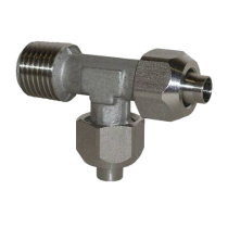 Тройник T-обр. с нар. резьбой угловой с накид. гайкой G1/4-10/8 мм, нерж. Metalwork XC8 Ø10/8 1/4 2308006X