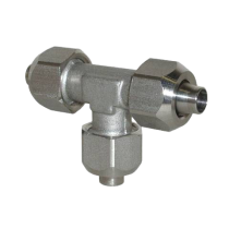 Тройник T-образный с накидной гайкой 8/6 мм, нержавеющий Metalwork XC9 Ø8/6 2309002X