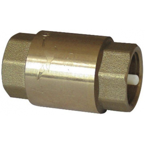 Клапан обратный пружинный латунный, пластиковый шток SGL Ду15 Ру10 (DN15 PN10)