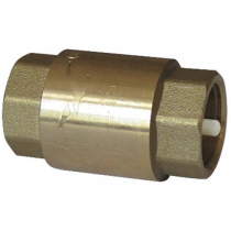 Клапан обратный пружинный латунный, пластиковый шток SGL Ду80 Ру10 (DN80 PN10)