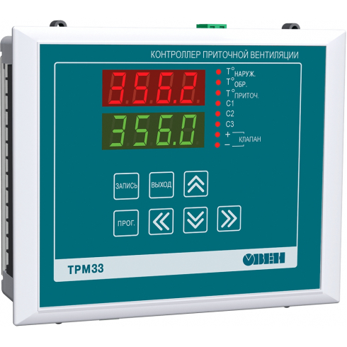 Контроллер для приточной вентиляции ОВЕН ТРМ33-Щ7.ТС