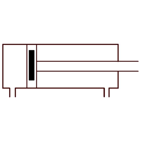 Компактный пневмоцилиндр Pemaks KC-100-SA-0040-T1-M3(M20x1,5)
