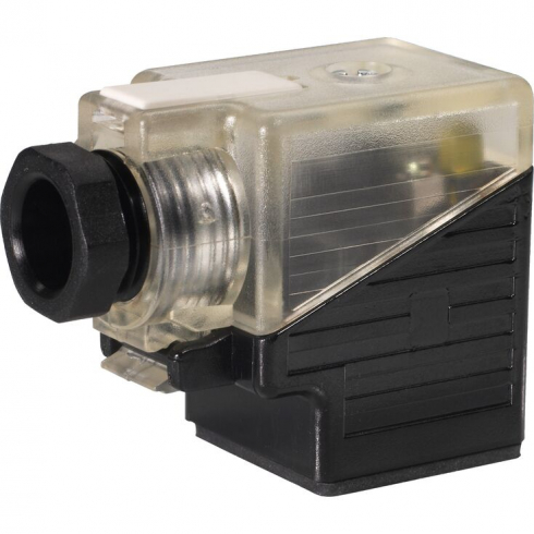 Соединительный разъем для клапанов с разъемом K4, с индикаторной лампой и выпрямителем Bosch Rexroth 3P RZ55L 24-2 SPEZ