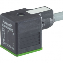 Ответный соединитель для клапанов с разъемом “K4”, с индикаторной лампой, с собранной соединительной линией Bosch Rexroth 3P Z4L-S +3M SPEZ