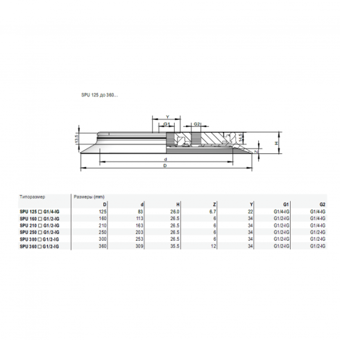 Уплотнительное кольцо Schmalz DR-SPU-360-SI-60-B