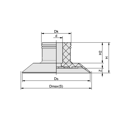 Плоская вакуумная присоска Schmalz SGP 30 NK-40 N033