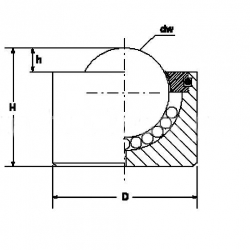 Шариковая Опора TECHNIX (без фланца) SP 15 B M16X15