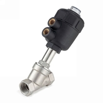 Седельный клапан наклонный TITAN LOCK нерж. 304 с пневмоприводом (полипроп.), DN20 TL20CPAVPP