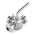 Кран пробковый трехходовой TITAN LOCK нерж 304, тип T, DN25, TL3CV25T-S