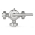 Кран пробковый трехходовой TITAN LOCK нерж 304, тип L, DN25, TL3CV25L-S