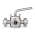 Кран пробковый трехходовой TITAN LOCK нерж 304, тип L, DN25, TL3CV25L-S