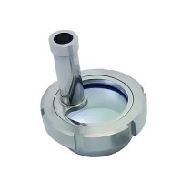 Диоптр гаечный под сварку TITAN LOCK нержавеющий, с подсветкой DN65, TL065DWWDB