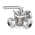 Кран пробковый трехходовой TITAN LOCK нерж 304, тип L, DN25, TL3CV25L-S