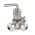 Кран пробковый трехходовой TITAN LOCK нерж 304, тип L, DN25, TL3CV25L-S