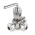 Кран пробковый трехходовой TITAN LOCK нерж 304, тип T, DN25, TL3CV25T-S