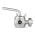 Кран пробковый трехходовой TITAN LOCK нерж 304, тип T, DN25, TL3CV25T-S