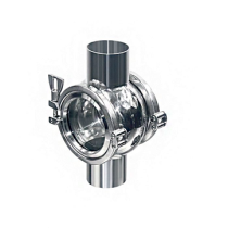 Диоптр трубный сдвоенный под сварку нержавеющий TITAN LOCK DN25, TL025TPD-WD