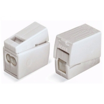 Клемма 2х(0.5-2.5кв.мм) для светильников с пастой бел. WAGO 224-122 (уп. 100 шт.)