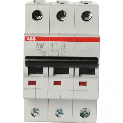 Автоматический выключатель 3-полюсный S203P B63 25кА ABB 2CDS283001R0635