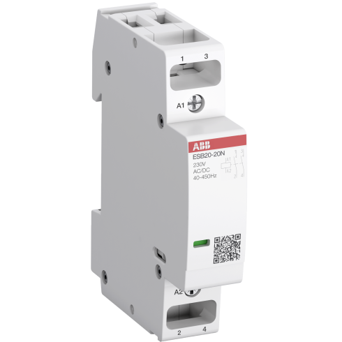 Контактор ESB20-02N-06 модульный (20А АС-1, 2НЗ), катушка 230В AC/DC ABB 1SBE121111R0602
