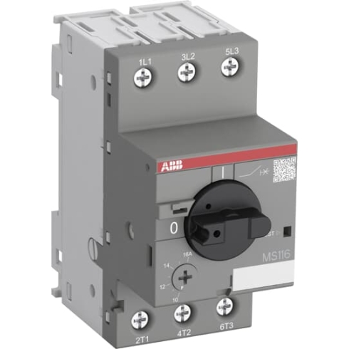 Автоматический выключатель с регулир. тепловой MS116- 0,16A-0,25А 50 кА ABB 1SAM250000R1002