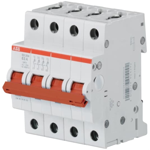 Рубильник 4п SD204/63 рычаг красный ABB 2CDD284101R0063