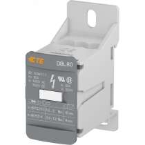 Блок DBL80 распределительный, 80А, 1 -полюсный TEConnectivity (АВВ 1SNL308010R0000)